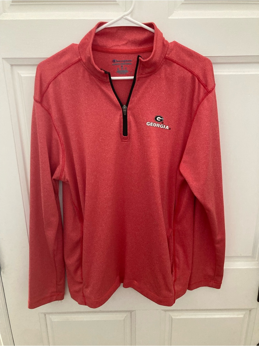 Champion Red Georgia 1/4 Zip Pullover with Black Zipper